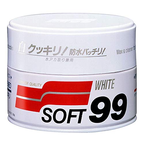 Cera Carnaúba Para Carros Brancos - 350G Soft99 White Wax Cleaner