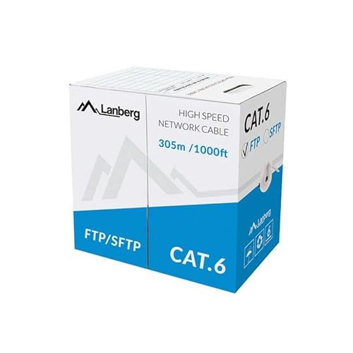 Lanberg Kabel Instalacyjny Ftp, Kat. 6, Collo Dritto, 305 M, Szary.