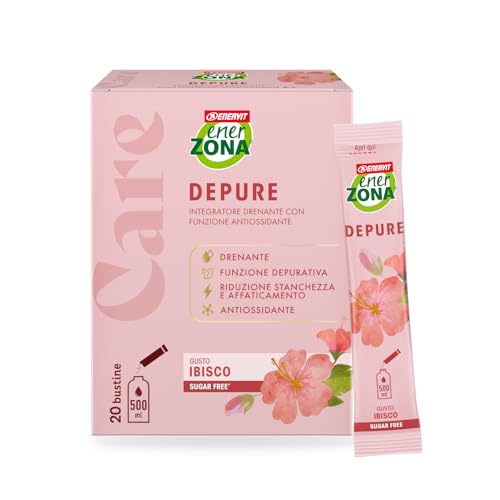 Enervit Enerzona Care Depure, Integratore Alimentare Drenante E Antiossidante, Funzione Depurativa, Riduce La Stanchezza, 20 Bustine, Zero Zuccheri E