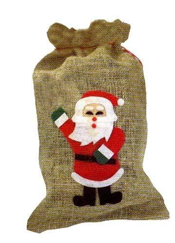 Librolandia Comogiochi 10205 Sacco In Juta Cm 30X50 Babbo Natale
