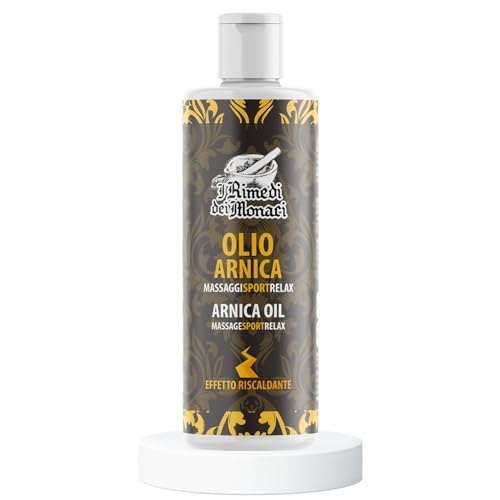 Olio Arnica E Canfora Effetto Caldo, Olio Massaggio Professionale 250 Ml Canforato, Effetto Riscaldante E Rilassante Per Muscoli E Articolazioni, Azio