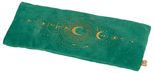Moses. Omm For You - Cuscino Termico Con Noccioli Di Ciliegia, Con Rivestimento In Velluto Rimovibile, Utilizzabile Anche Per Il Raffreddamento, Verde