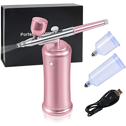Aerografo Professionale,Aerografo,Aerografo Per Modellismo,Set Di Pennelli Ad Aria, Mini Compressore A Batteria, Mini Set Di Pennelli Ad Aria Per Pitt