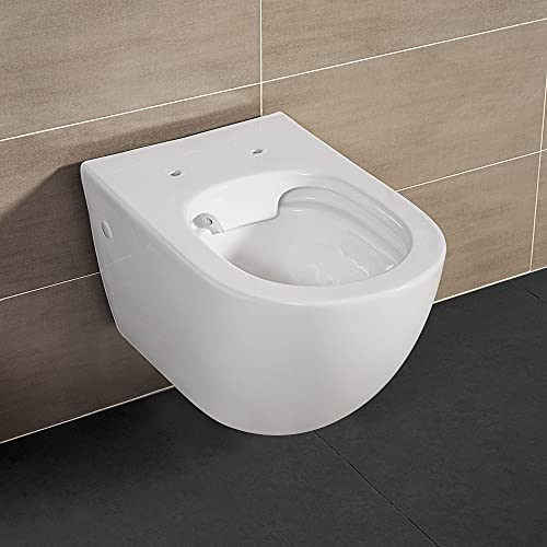 Inbagno Vaso Sospeso Rimless Con Scarico A Parete, Design Slim Moderno In Ceramica Bianca Serie Tokyo