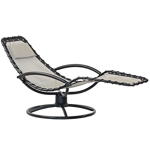 Brigros Estosa - Sedia Ellittica Relax Modello Twist Con Lieve Oscillazione 173X77X85 Cm Struttura Tubolare In Acciaio 30Mm X G 1.5Mm Trama In Textile