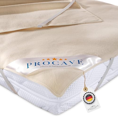 Procave Coprimaterasso Molton, Coprimaterasso In Cotone 100%, Copri Materasso Anti Acaro, Made In Germany, 90X200Cm