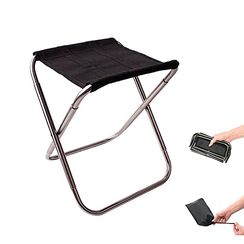 Qanye Sgabello Pieghevole Robusto E Portatile, Sgabello Pieghevole Da Esterno, Sgabello Pieghevole In Lega Alluminio, Mini Sedia Pieghevole Alluminio
