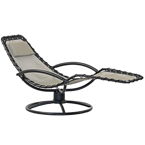 Brigros Estosa - Sedia Ellittica Relax Modello Twist Con Lieve Oscillazione 173X77X85 Cm Struttura Tubolare In Acciaio 30Mm X G 1.5Mm Trama In Textile