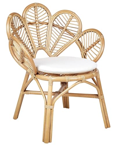 Beliani Poltrona Da Giardino In Rattan Naturale Stile Boho