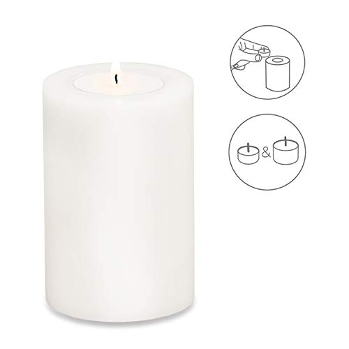 Edzard Portacandela Candela Tealight Cornelius, Altezza 12 Cm, Diametro 8 Cm, Candela Permanente, Ideale Per Classiche Candele Tealight E Candele Teal