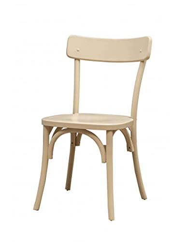 Biscottini Sedia Vintage 86X50X46 Cm | Sedie Cucina Legno Di Frassino | Sedie Sala Da Pranzo Legno Con Finitura Bianca | Sedia Cucina Vintage