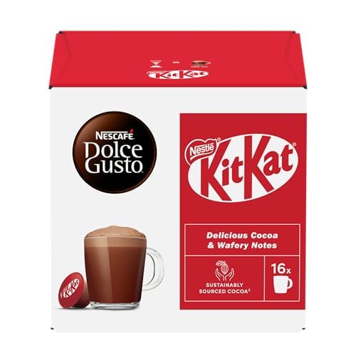 Nescafé Dolce Gusto Kitkat Bevanda Gusto Cacao E Wafer, 16 Capsule Compatibili Nescafé Dolce Gusto