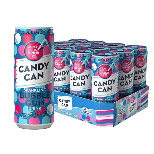 Candy Can Sparkling Bubble Gum Zero Sugar - Confezione Da 12 X 330 Ml