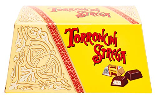 Torroncino Mignon Strega Pz 27 Made In Italy. Torroncini Piccoli Friabili Allo Strega Ricoperti Di Cioccolata Fondente. Idea Regalo O Da Condividere C