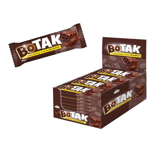 Botak Brownie Barrette Gusto Brownie Ricoperte Da Cioccolato Al Latte Espositore Da 24 Barrette Da 40 Grammi