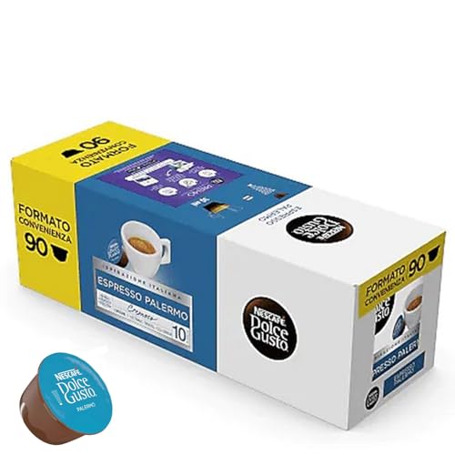 90 Capsule Caffe Espresso Miscela Palermo Formato Convenienza 3 Confezioni Da 30 Capsule Compatibili Con Macchina Dolce Gusto - L'Emporio Del Caffè
