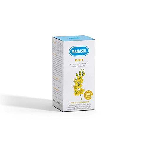 Manasul - Infuso Digestivo Di Sen E Equiseto Con Menta E Liquirizia. Infuso Dimagrante. Dieta. Confezione Da 25 Bustine