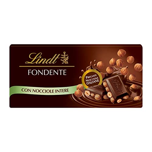 Lindt Tavoletta Classica Cioccolato Fondente Con Nocciole, Formato 100G