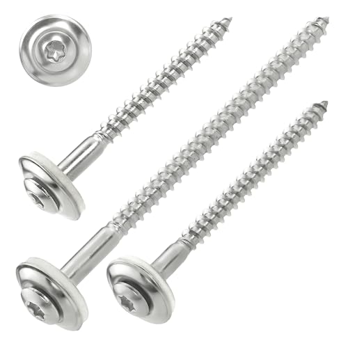 Screw Rebel - Viti In Acciaio Inox A2, Con Guarnizione In Epdm, Diametro 15 Mm, Tx 20, Con Marchio Ce