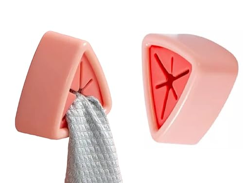 Woo Lando Set Di 2 Porta Strofinacci Con Strisce Adesive, Facile Da Asciugare E Organizzare La Cucina (Apricot)