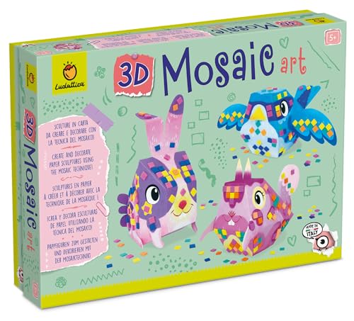 Ludattica - 3D Mosaic Art | Paper Art E Mosaico Per Costruire E Decorare Gli Animali | Gioco Creativo Per Bambine Di 5 Anni | Lavoretti Creativi Per B