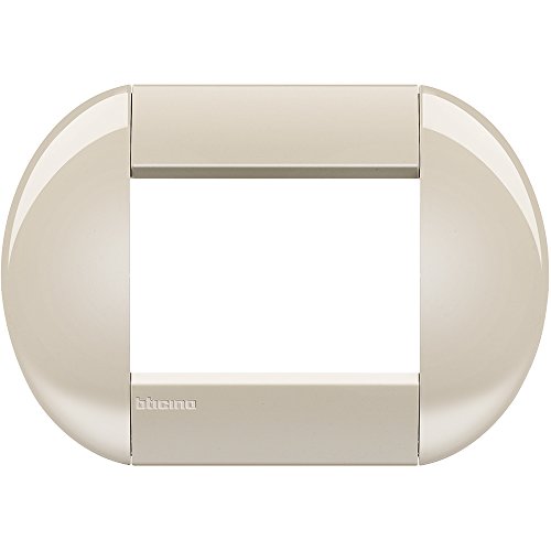 Bticino Lnb4803Cl Livinglight Placca, Tonda, 3 Moduli, Colonial, Beige