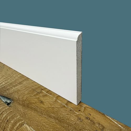 Battiscopa Zoccolino Firenze In Fibra Di Legno Compatta 120X12 Bianco