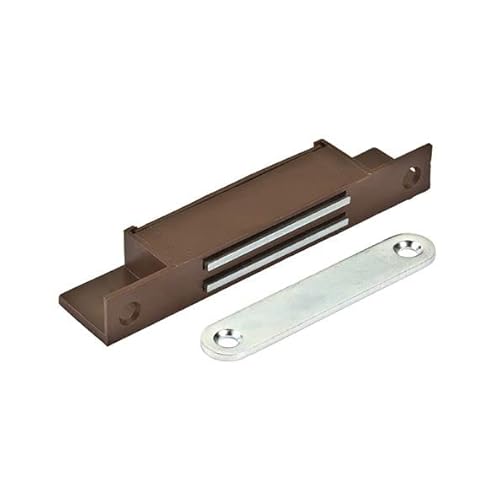 Masidef - 2 Pezzi - Chiusure Magnetiche Da Incasso O Da Applicare - Forza 12Kg - Colore Marrone
