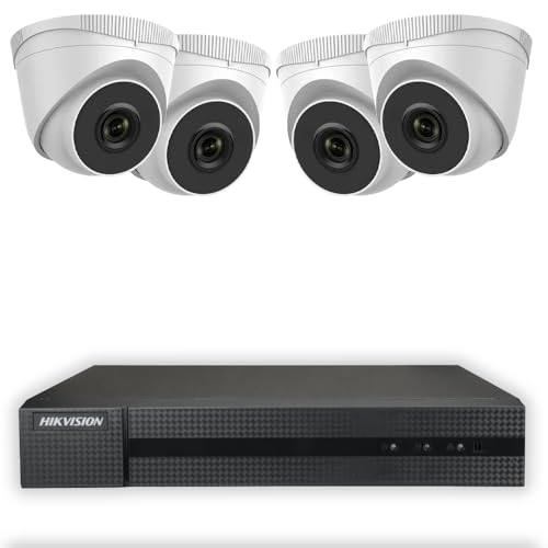 Kit Videosorveglianza Con Nvr E Telecamere 4Mpx, Sistema Di Registrazione 24/7, Rilevamento Movimento, Accesso Remoto (Hwn-4104Mh-4P + 4Xhwi-T240H)