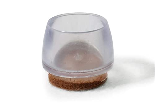 Home System 19940704 Puntali Tondi Pvc Trasparente Con Feltro Ø 16 Mm. - 8 Pz.