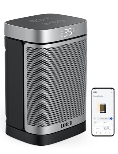 Dreo Riscaldatore Intelligente Per Spazio, Riscaldatore Elettrico In Ceramica Ptc Oscillante A 70° Con Termostato, Telecomando, 3 Modalità 3 Velocità,