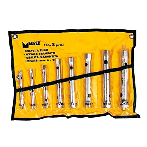 Wegeek - Maurer 2327780 Chiavi A Tubo Doppie - 8 Pz, Cranberry