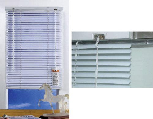 Tenda Veneziana Bianca Con Lamelle Da Mm. 25 Cm. 140X250H