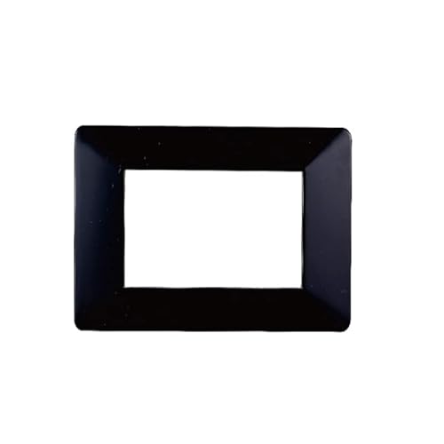 Placche In Tecnopolimero Compatibile Con Serie Plana 2-3-4-7 Moduli Colori Assortiti Ettroit (4 Moduli, Nero)