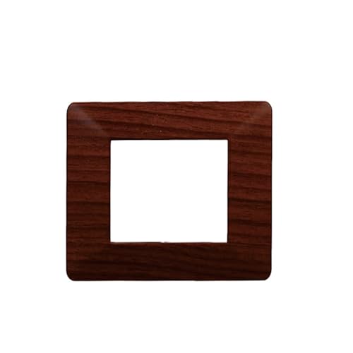 Placche In Tecnopolimero Compatibile Con Serie Plana 2-3-4-7 Moduli Colori Assortiti Ettroit (2 Moduli, Radica)