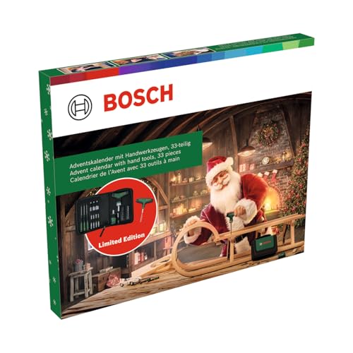 Bosch Calendario Avvento Utensili Manuali 2024, 33 Pz. (Set Utens. Cacciavite A Cricchetto Per Bit, Cacciaviti Prec.; Cacciavite Per Bit Cric. Corto;