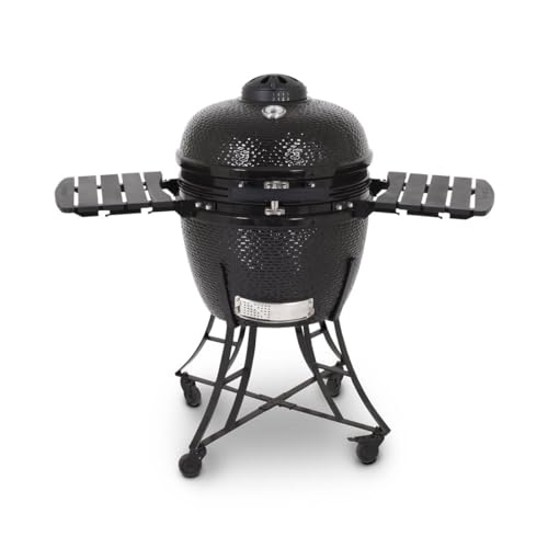 Pit Boss K24 Kamado Grill, Nero, Ceramica, 134 X 77 X 120 Cm, Regolatore Di Ventilazione In Ghisa