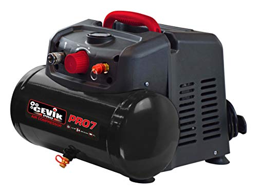 Cevik Ca-Pro7N Compressore Portatile Senza Olio, 6 Litri