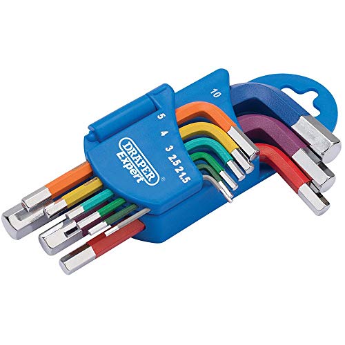 Draper 66126 - Set Di Chiavi A Bracci Corti Esagonali, 9 Pezzi