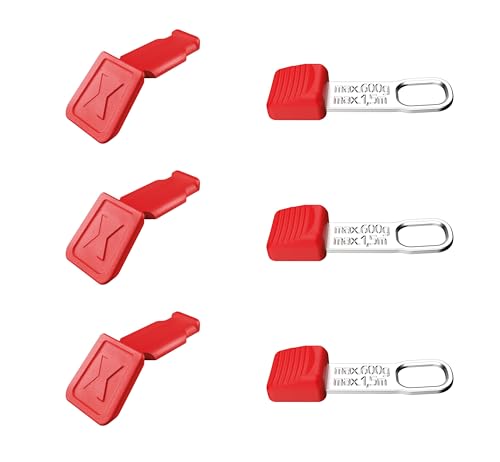 Knipex 00 63 06 Tcr Clip Tetheredtool + Clip Colorcode Rosse, 3 Pezzi Ciascuna 122 Mm