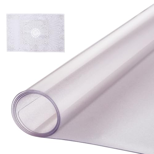 Vevor Tovaglia In Plastica Da Tavolo 610X1219Mm Spessore 1,5 Mm Protezione Per Tavolo Rettangolare, Copertura Impermeabile Facile Da Pulire Tovaglia P