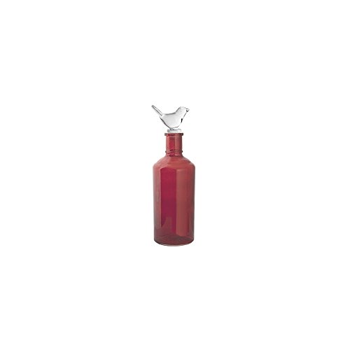 H&H Bottiglia In Vetro, H 24 Cm, Rosso