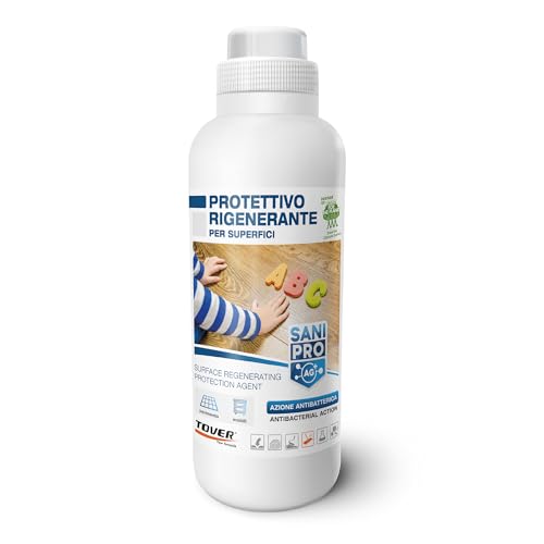 Tover, Sani Pro, Protettivo Rigenerante Per Superfici, A Base Di Polimeri Acrilici Ed Acqua, Azione Antibatterica E Anti-Graffio, Effetto Semilucido,