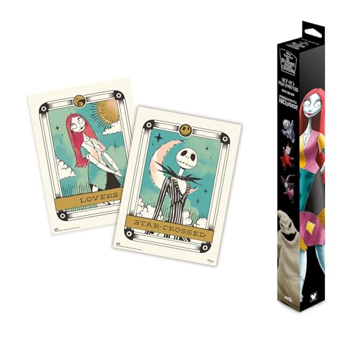 Grupo Erik: Set Di 2 Mini Poster The Nightmare Before Christmas | Pack Di 2 Poster Da Parete Disney, 38 X 52 Cm, Poster Da Muro Con Carta Lucida + Ade