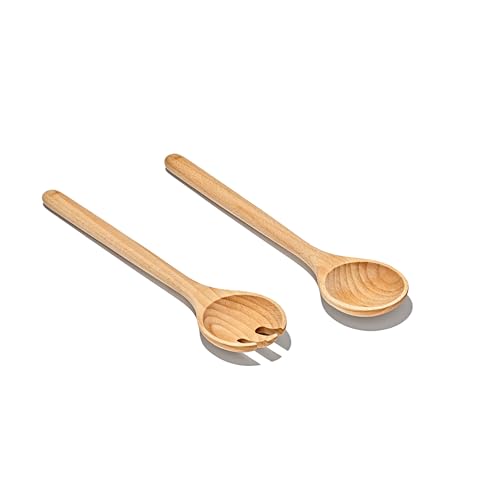 Oxo Good Grips Posate Per Insalata In Legno Di Faggio – Set Di 2 Pezzi, Utensili Da Cucina Resistenti Per Servire Facilmente, Accessori Da Cucina