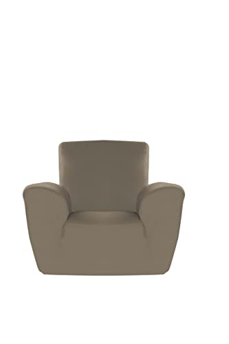 Gemitex Copridivano Flexy 1 Posto Tortora Copripoltrona Made In Italy By Universale Bielastico Con Bastoncini Tenditessuto