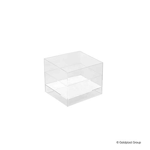Confezione 15 Coppetta Cube Trasparente 60Cc