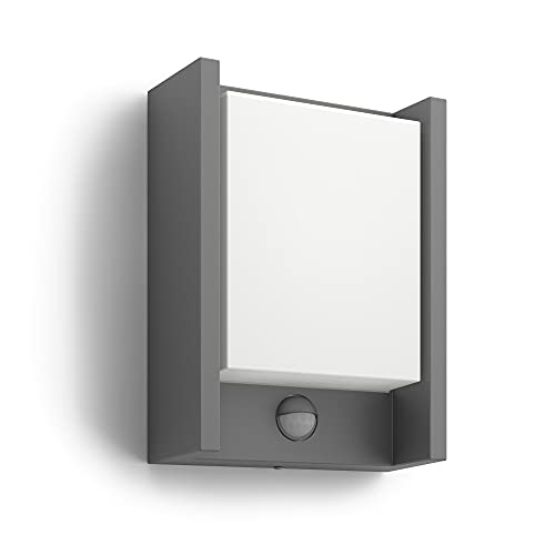 Philips 1646193P3 Lampada Arbour In Plastica, 1 X 6 W, 230 V, 4000 K, 176 Mm X 86 Mm X 241 Mm, Antracite