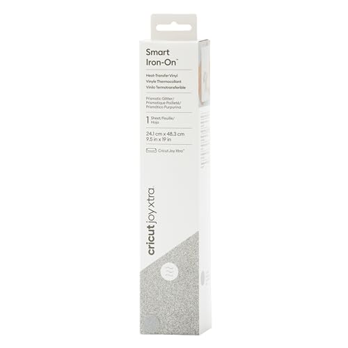 Cricut Joy Xtra Smart Iron-On Termoadesivo, Argento, 48 Cm