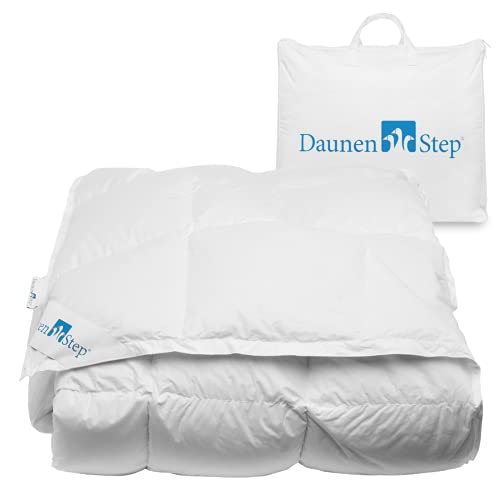 Daunen Step Piumino In Piuma Qualità D400 | 155X200 Cm - Singolo Standard Italia Per Inverni Rigidi (Calore Cold Winter)